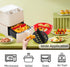 Zayookey 2 Pack Silicone Air Fryer Liners Divider - 6.5inch Reusable Heat Resistant Basket Divider Pads (Black+Red)