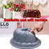 Silicone Buntz Cake Pan, 9.5 Inch Nonstick Fluted Baking Mold for Cakes (Grey)