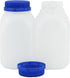 12-Pack 8-Ounce Cornucopia Brands of Plastic Milk Bottles, BPA-Free, Dishwasher-Safe, Multi-Use for Milk, Juice