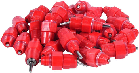 KISEER 30-Pack Poultry Nipple Waterer for Chickens and Ducks - Screw Style
