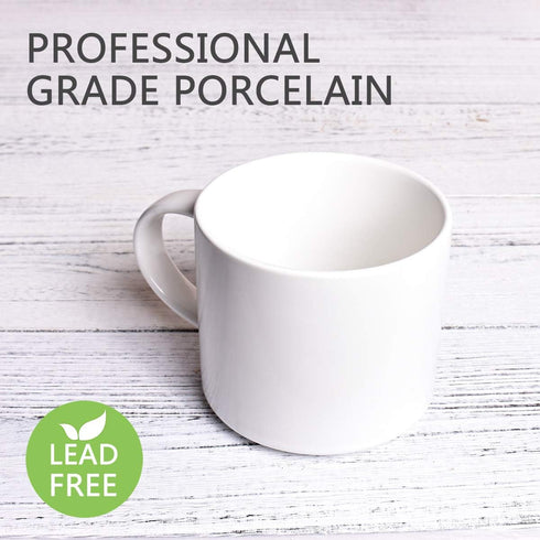 Bosmarlin Matte Ceramic Coffee Mug - 13 oz for Office and Home, Dishwasher and Microwave Safe (White, 1)