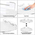 Set 2 10"x11"x2" GeekDigg Corner Shower Caddy - of No-Drill Acrylic Bathroom Organizer - Wall-Mounted Adhesive Shower