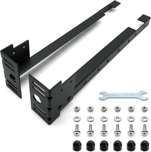 Bed Frame Footboard Extension Brackets Set - Attachment Kit for Twin, Full, Queen, or King Size Beds