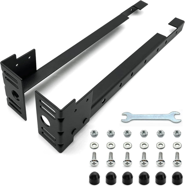 Bed Frame Footboard Extension Brackets Set - Attachment Kit for Twin, Full, Queen, or King Size Beds