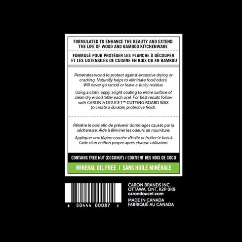 Caron & Doucet - Cutting Board & Butcher Block Conditioning Oil & Wax Bundle | 100% Plant-Based & Vegan