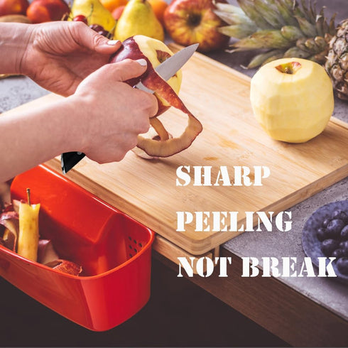 3.5 Inch Paring Knife, Small Kitchen Knife, Manual Sharpened 5Cr15Mov Stainless Steel Fruit Knife, Full Tang with 3