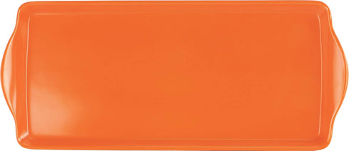 Calypso Basics Plastic Melamine Sandwich Tray, Tidbit, Orange