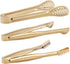 Gold Plated Mini Serving Tongs Set, 6-Inch Stainless Steel Appetizers Tongs, Set of 6
