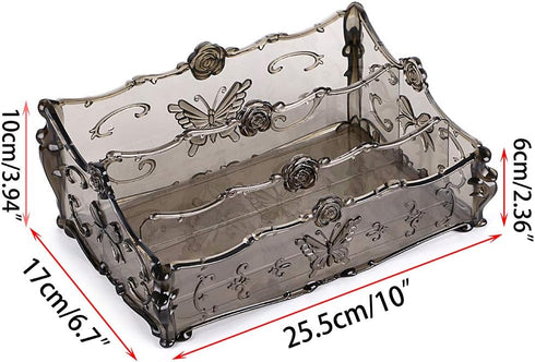 Hipiwe 3 Slots Acrylic Makeup Organizers, Cosmetic Storage Rack Holder for Dresser and Bathroom