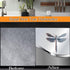 Dishwasher Magnet Cover Kitchen Decor, Silver Stainless Steel Dragonfly Pattern Vinyl Decal, 23 W x 26 H