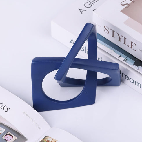 XMGZQ Navy Blue Knot Statue for Coffee Table Centerpiece Decor,Modern Abstract Art Geometric Sculpture and Figurines