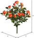Vickerman 15" Artificial Yellow Mini Diamond Rose Bush - Pack of 5 - Premium Faux Flowers for Wedding or Home Decor