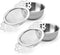 Picowe 2 Pack Tea Strainer Bowl, Stainless Steel Sliver Fine Mesh Tea Strainers for Loose Tea