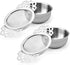 Picowe 2 Pack Tea Strainer Bowl, Stainless Steel Sliver Fine Mesh Tea Strainers for Loose Tea