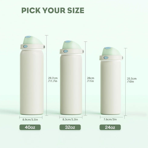 24 oz 2-in-1 24 POWCAN Steel Insulated Water Bottle: Push-Button Spout & Flip Straw Lid, Leakproof, Cold Hrs, Fits Car