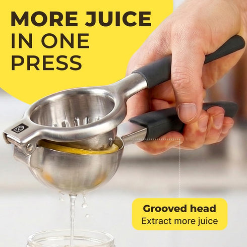 Large Lemon Squeezer Stainless Steel Press - Non-Slip Grip, Heavy Duty, Manual Design - Effortless Pro-Grade Lemon