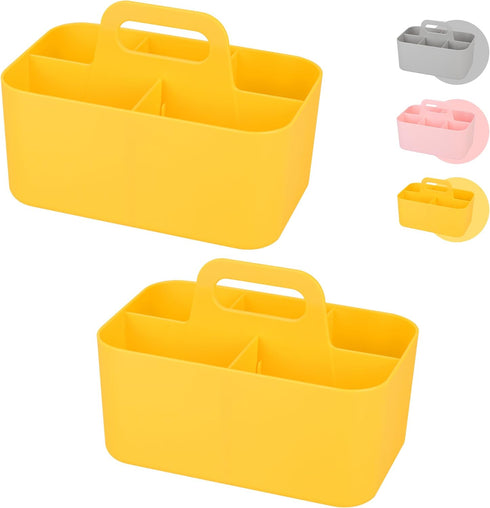 Tiawudi 2 Pack Caddy Organizer with Handle, Portable Storage for Cleaning, Bath, Makeup, Art, Craft, Classroom