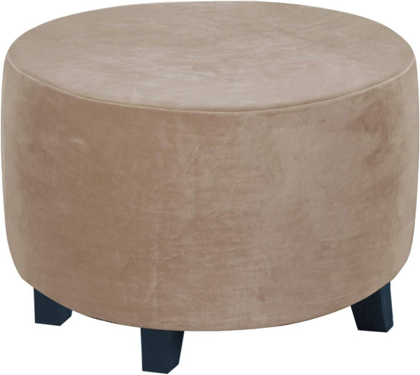 H.VERSAILTEX Round Ottoman Slipcover Ottoman Covers Slipcover Footstool Protector Covers Storage Stool