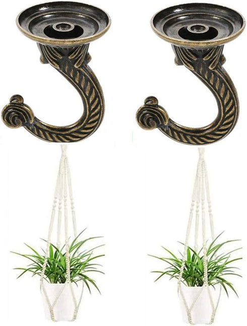 2 Sets 55mm/2.17" Ceiling Metal Ceiling Hooks, Heavy Duty Swag Ceiling Hooks with Hardware for Hanging