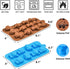 4-Pack WARM TIME Silicone Chocolate Candy Molds Cake Moulds, Food-Grade Non-Stick Baking & Crayon Molds BPA-Free