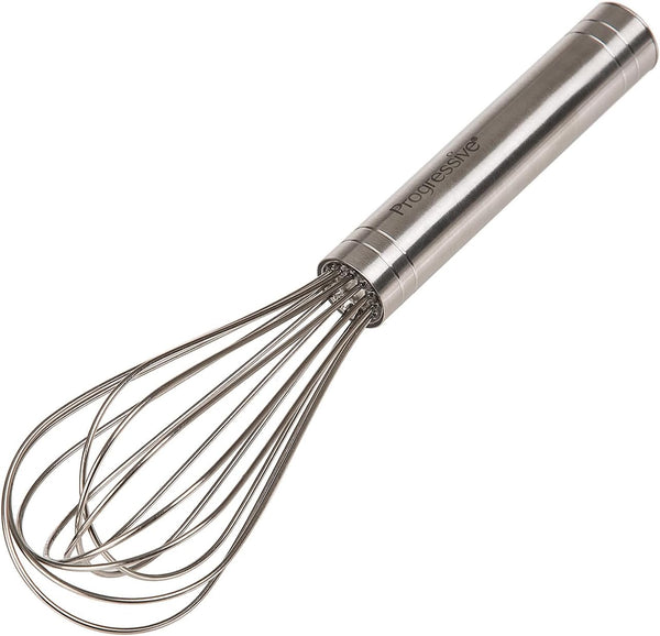 PrepWorks by Progressive 8-Inch Balloon Whisk, Handheld Steel Wire Whisk for Blending, Whisking, Beating, Stirring,