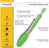 Mini Tongs with Silicone Tips, 7 Inches Silicone Cooking Tongs, Set of 3 in Green