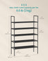 5-Tier Closet, ULSH045BH02 SONGMICS Shoe Rack, Shoe Storage for Hallway Slim and Space-Saving, Metal Frame, Non-Woven