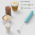 Powerful Handheld Milk Frother, Mini Mixer for Coffee, Cappuccino, Latte, Matcha, Hot Chocolate, With Stand, Aqua