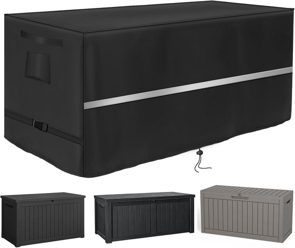 NEWFOM Deck Box Cover Heavy Duty Waterproof Deck Box with Handle, Outdoor Large