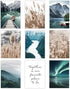 Canssape Set of 9 Nature Mountain Wall Art - Green Lake Picture Prints for Home Living Room Decor 8x10in (Unframed)