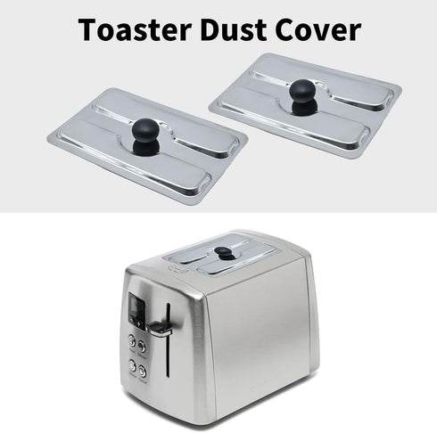 2pcs Toaster Dust Cover, Stainless Steel Top Cover, Electric Bread Maker Upper Cover for Bread Machine