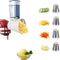 Airpro Slicer Shredder Attachment for KitchenAid Stand Mixer, Vegetable Slicer, Cheese Grater, Dishwasher Safe (Blue)