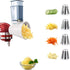 Airpro Slicer Shredder Attachment for KitchenAid Stand Mixer, Vegetable Slicer, Cheese Grater, Dishwasher Safe (Blue)
