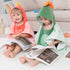 5-9 Years/Height:43.3"-51.2") TONWHAR Kids Bath/Pool/Beach Hooded Poncho Towel-Cartoon Animal Pattern Cotton Beach