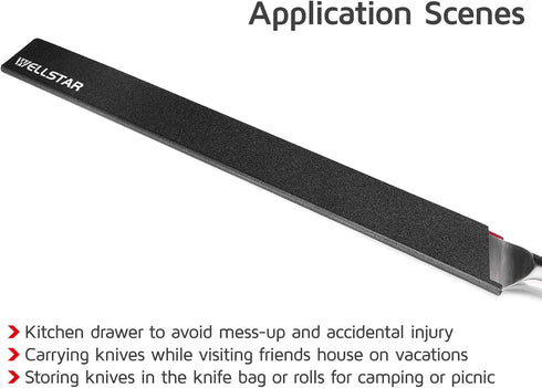 WELLSTAR Knife Edge Guards Set - 2 Piece 14 Inch Universal Blade Covers, BPA Free ABS