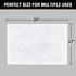 H.VERSAILTEX Pure White Bath Mat, Non Slip Chenille Rug 17" x 24" for Bathroom