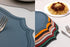 KJGDSJ Set 6 Double-Texture Faux Leather Oval Placemats of Washable Heat Insulation Mats Watertight and Non-Slip