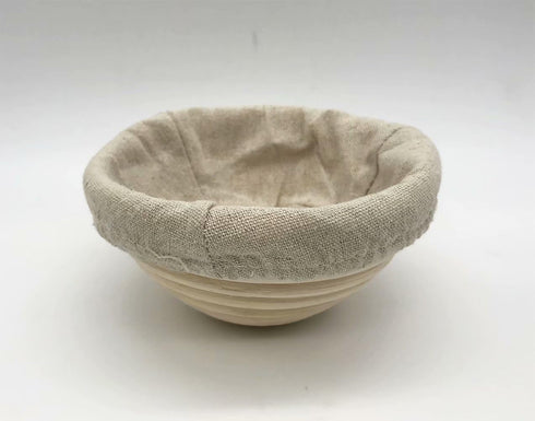 5 Inch Round Banneton Bread Proofing Basket 2 pcs, Handmade Natural Rattan Cane Brotform with Linen Liner Cloth