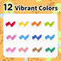 12 15MM Vibrant Colors Jumbo Acrylic Paint Markers, Graffiti Markers, Waterproof Jumbo Poster Markers for Canvas