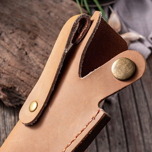 MiOYOOW Leather Knife Sheath, Boning Knife Pouch for Chef Fruit Knife, Camping Kitchen Outdoor Cooking