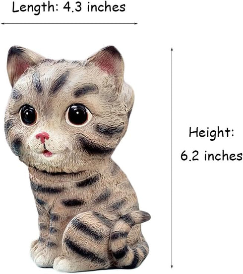 Cute Markings Cat Shaped Resin Spectacles Holder, Coin Bank Home Decoration Gift for Kids