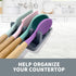 2 Pack Multiple Utensil Spoon Rest with Drip Pad, Non-Slip Heat Resistant Kitchen Spoon Holder for Cooking Accessories
