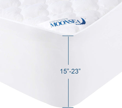 Twin Mattress Pad Cover, Pillow Top Quilted Fitted Mattress Protector for Kids, Soft Breathable Down Alternative