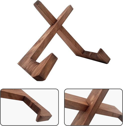 Cook Book Stand: Solid Wooden Recipe Book Holder for Hands-Free Cooking
