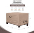 32L 25W 18H inch ULTCOVER Waterproof Patio Ottoman Cover Rectangular Outdoor Side Table Furniture Covers Size x x