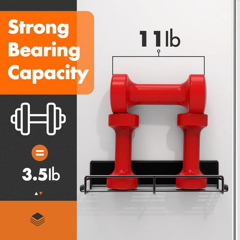 Magnetic Spice Rack for Refrigerator, 4 Pack Fridge Shelf with Hooks, Kitchen Organization and Storage Gadgets