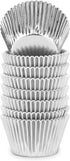 Gifbera Silver Foil Jumbo Cupcake Liners, Metallic Muffin Baking Cups, 160-Count