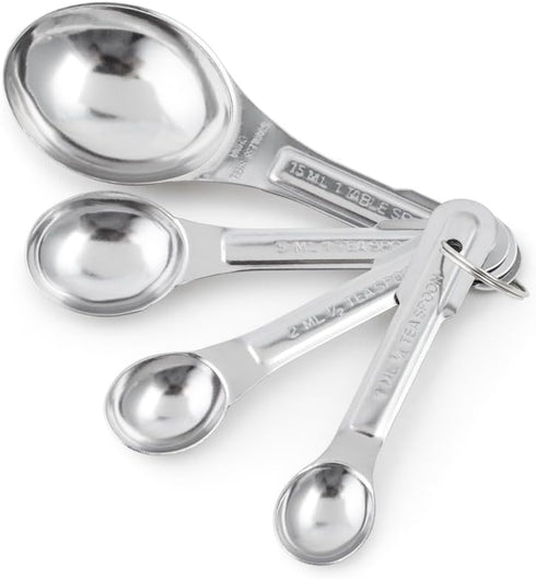 Fox Run 4-Piece Stainless Steel Measuring Scoops, 0.75 x 1.75 x 5.25 inches, Metallic