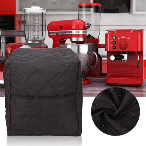 Coffee Machine Dust Cover, Soft Cotton 12.6 X 12.2 X 14.2 inch Washable Black Coffee Machine Cover for Home Office for Coffee Shop