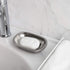 IMEEA Silver Soap Dish, SUS304 Stainless Steel Brushed Bathroom Soap Holder with Drain